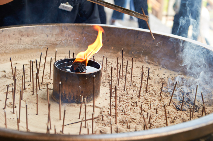 Evergreen Incense Burners at Shrines