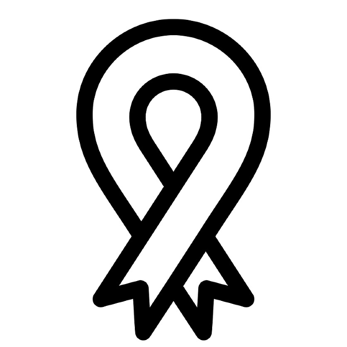 Line style icons representing ribbons
