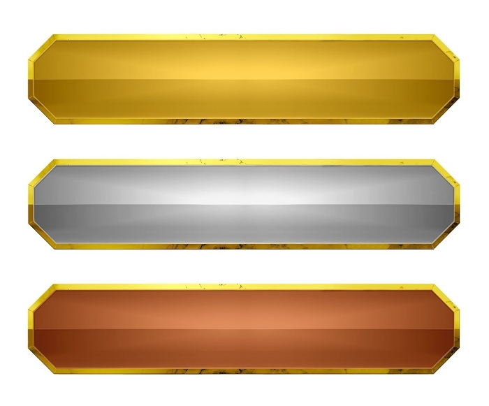 Luxury banner D, gold edge, 3-color set