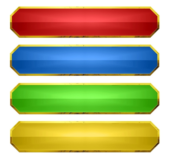 Luxury banner D, gold edge, 4-color set