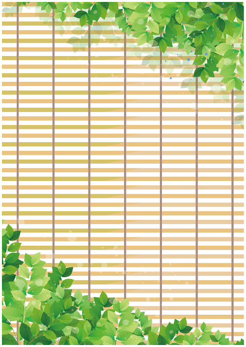 Cool Summer Japanese Style Fresh Greenery Background