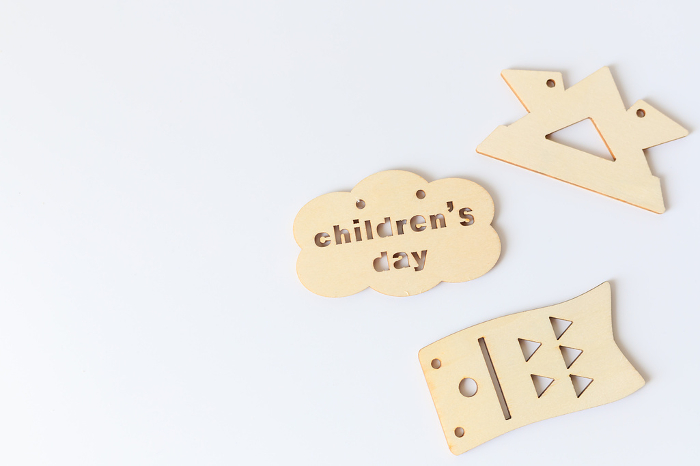 Children's Day Wooden Plate Image Background