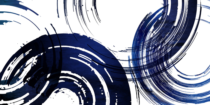 Blue Japanese Pattern Swirl Background