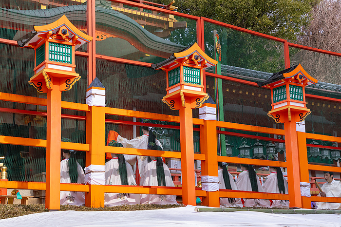 Kagura initiation ceremony at Kasuga-taisha Shrine, Nara Prefecture