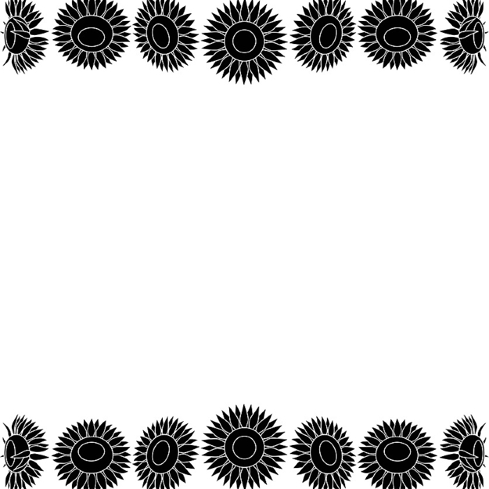 Simple Sunflower Silhouette Background Material, Summer Wallpaper, Square Frame