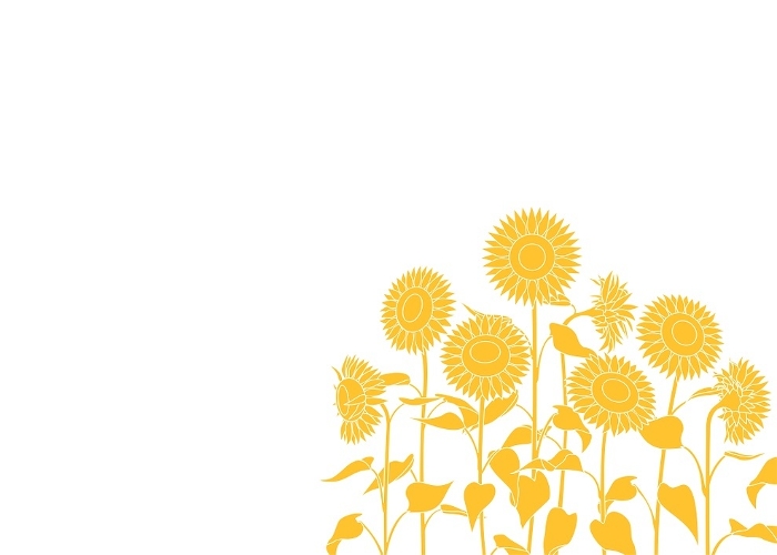 Simple Sunflower Silhouette Background Material, Summer Wallpaper, Frames