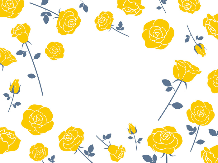 Yellow rose frame with Father's Day image_vector illustration