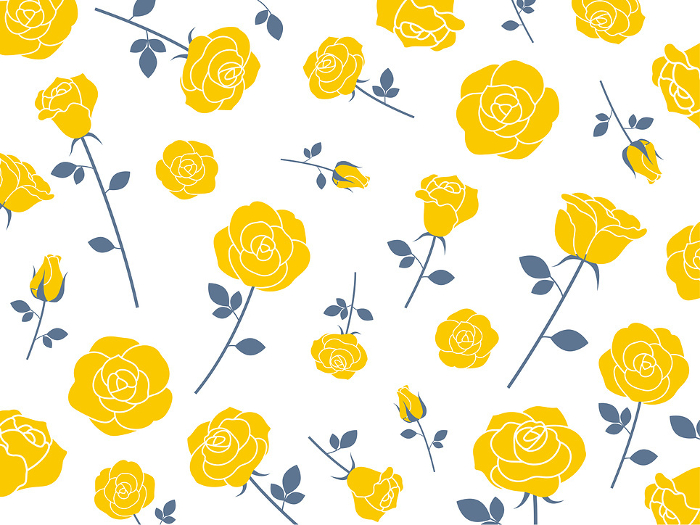 Yellow rose pattern background_vector illustration