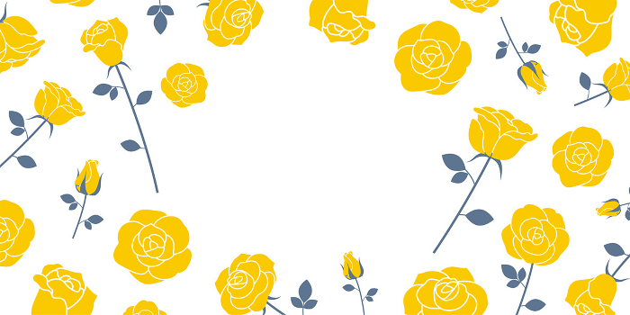 Yellow rose frame with Father's Day image (2:1) _vector illustration