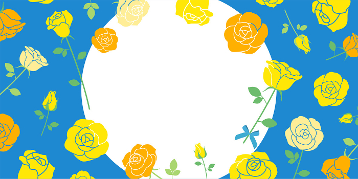Rose frame with Father's Day image (2:1) _vector illustration