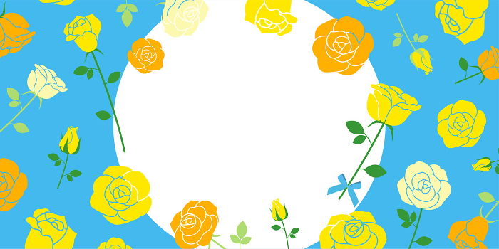 Rose frame with Father's Day image (2:1) _vector illustration