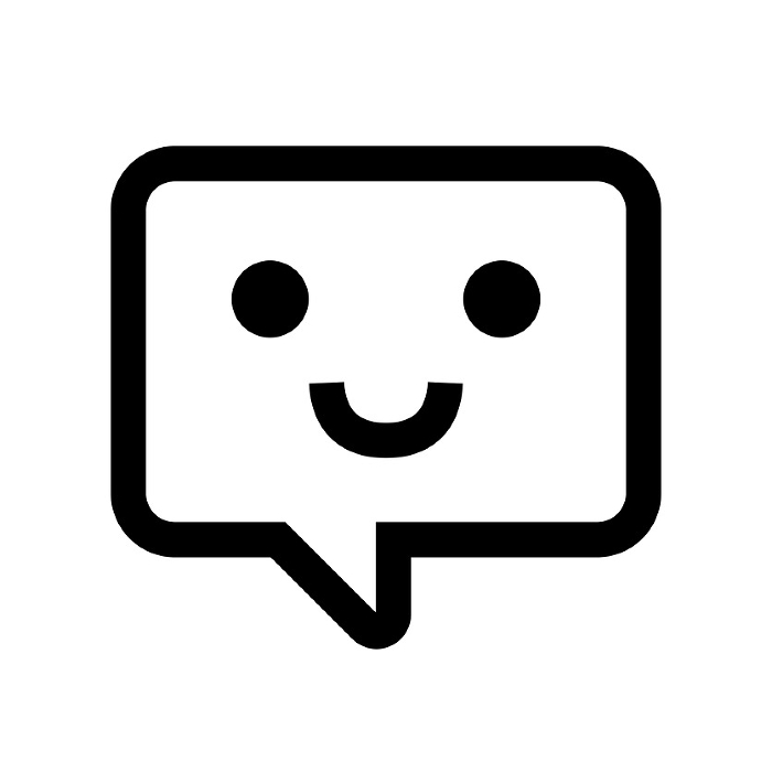 Smile balloon icon. Positive conversation. Vector.