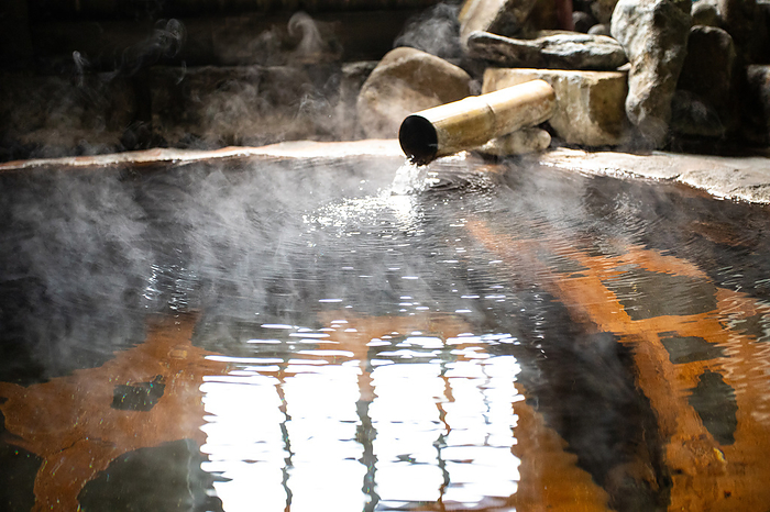 Natural hot spring outlet