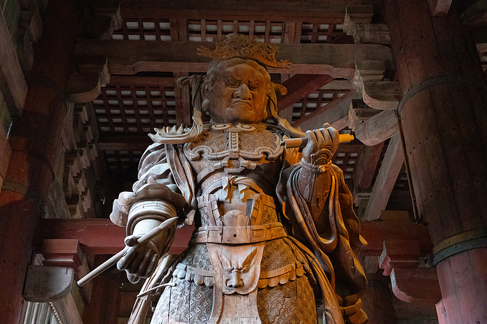 Standing statue of Hiromokuten at Todaiji Temple, Nara Prefecture Inside the Great Buddha Hall  Kondo 