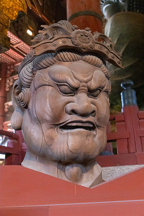 Head of the statue of Jokokuten, Todaiji Temple, Nara Prefecture Inside the Great Buddha Hall  Kondo 