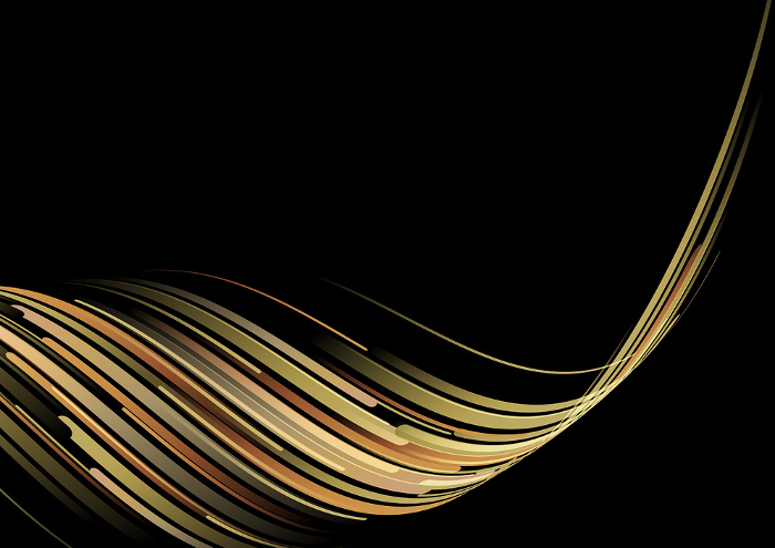 Abstract Wave Background in Gold with Motion