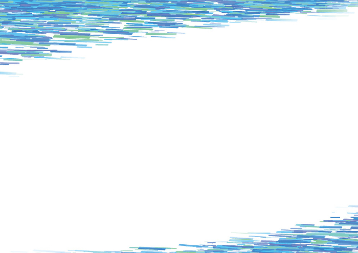 White background with blue line decoration - horizontal