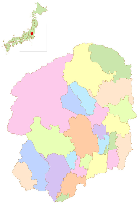 Tochigi Japan Map Colorful Icons