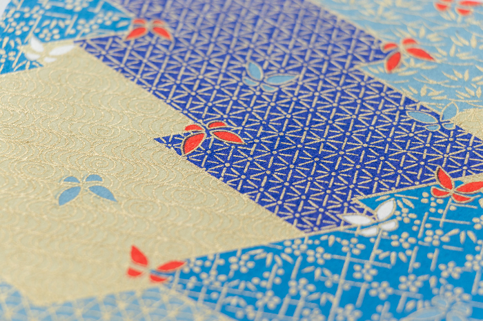 Japanese pattern with a calm feeling based on blue