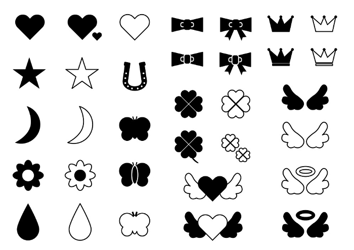 Symbols of Happiness Icon Set