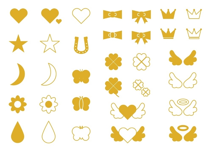 Symbols of Happiness Icon Set