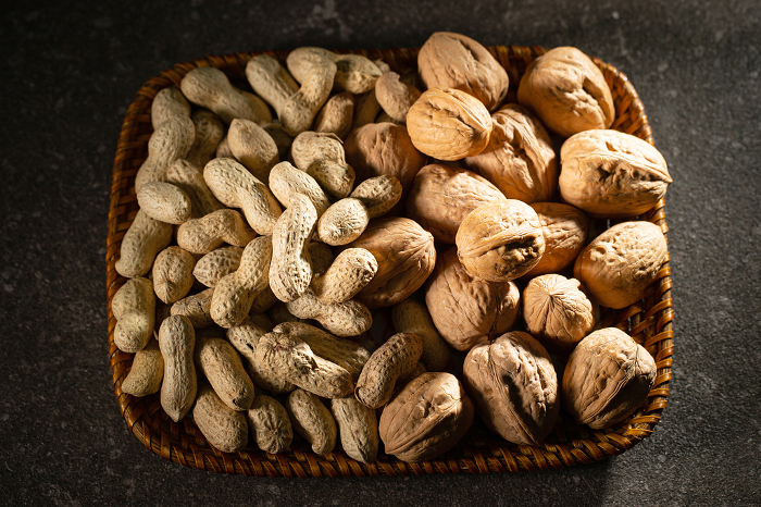 Walnuts and peanuts