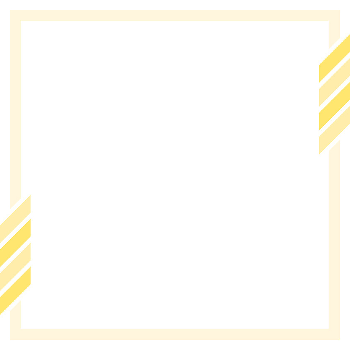Simple square frame with diagonal stripes Yellow