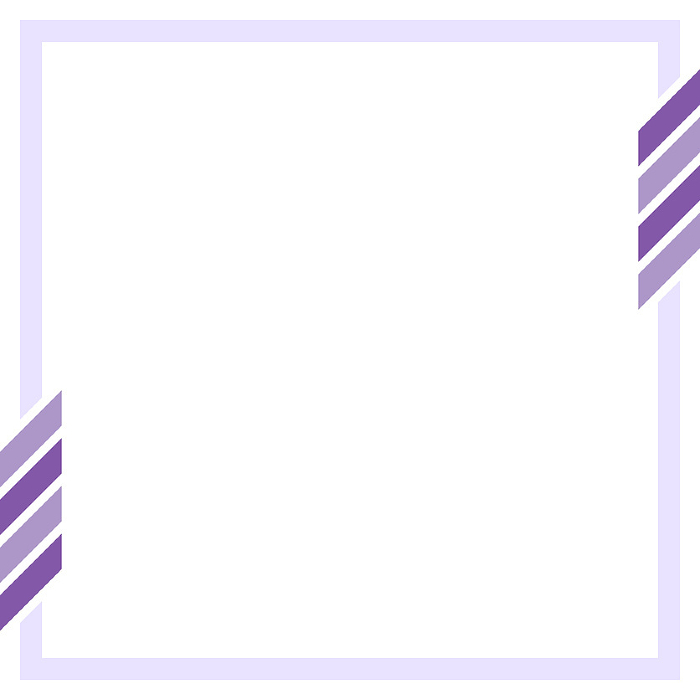 Simple square frame with diagonal stripes Purple