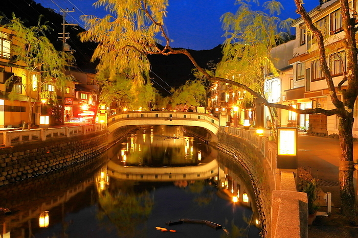 Evening view of Kinosaki Hot Spring Toyooka City, Hyogo Prefecture