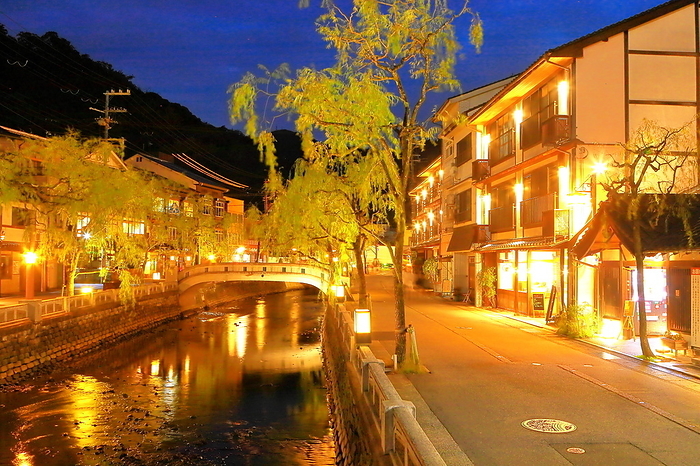 Evening view of Kinosaki Hot Spring Toyooka City, Hyogo Prefecture