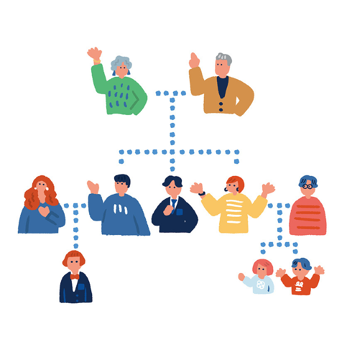 Inheritance Family Tree Illustration Simple and Flat Person