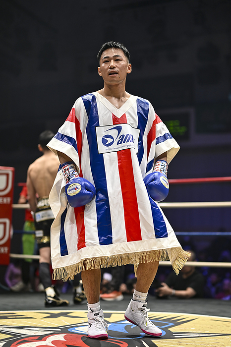 Japanese flyweight title boxing bout Challenger Yuga Inoue before the Japanese flyweight title boxing bout at Korakuen Hall in Tokyo, Japan, April 6, 2024.  Photo by Hiroaki Finito Yamaguchi AFLO 