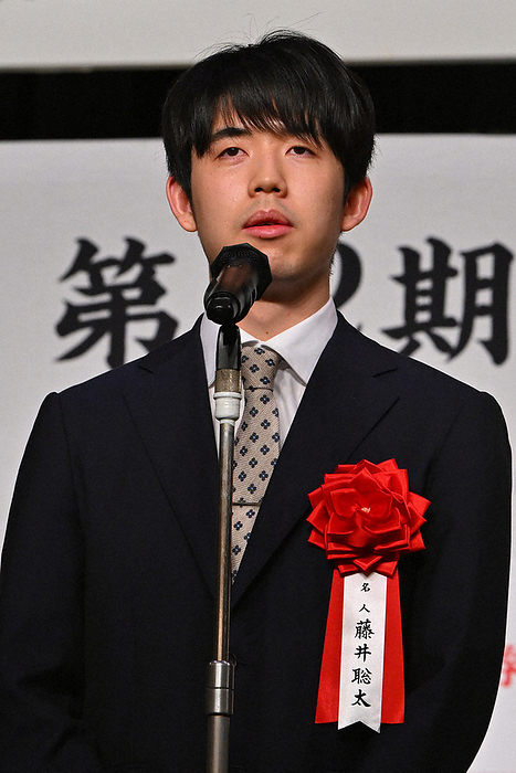 Sota Fujii Meijin talks about his enthusiasm on the eve of the first round of the 82nd Meijin Tournament Sota Fujii Meijin speaks with enthusiasm on the eve of the first round of the 82nd Meijin Tournament, at Hotel Chinzanso Tokyo in Bunkyo Ward, Tokyo, on the afternoon of April 9, 2024.