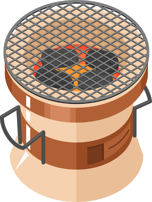 earthen charcoal brazier (for cooking)