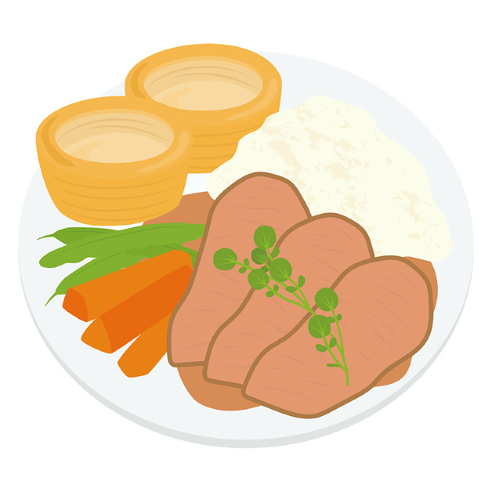 Clip art of Yorkshire pudding
