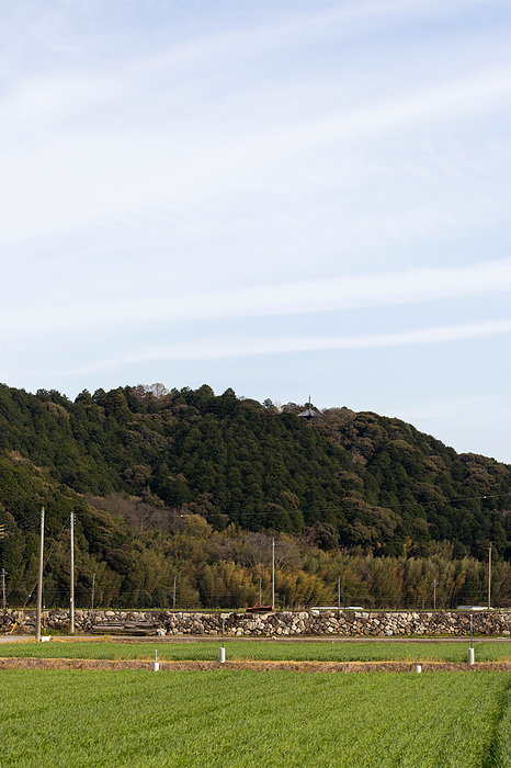 Mt. Azuchi and the three-story pagoda of Soumi-ji Temple