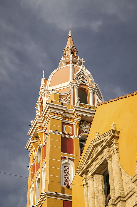 The dome of Cartagena cathedral in sunlight against dark sky, Old Town Cartagena, Colombia The dome of Cartagena cathedral in sunlight against dark sky, Old Town Cartagena, Colombia, by Zoonar Uwe Bergwitz