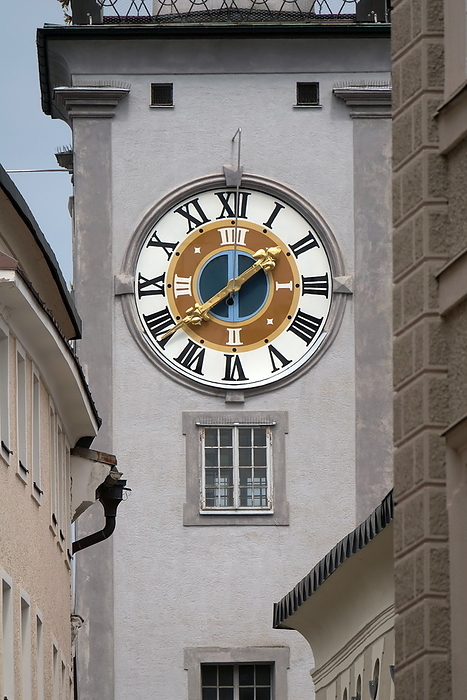 Clock at the old town hall in Salzburg Clock at the old town hall in Salzburg, by Zoonar Volker Rauch