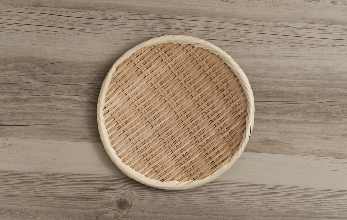 Bamboo colander on the table