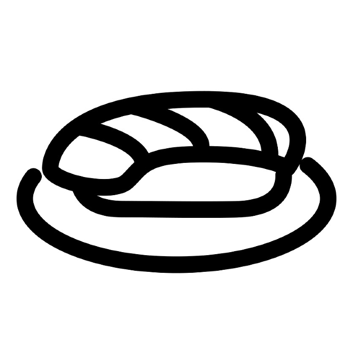 Line style icons representing food, nigirizushi, and Japanese food