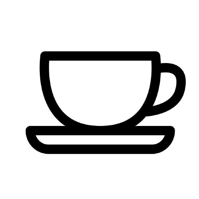 Line style icons representing drinks, coffee, and coffee cups