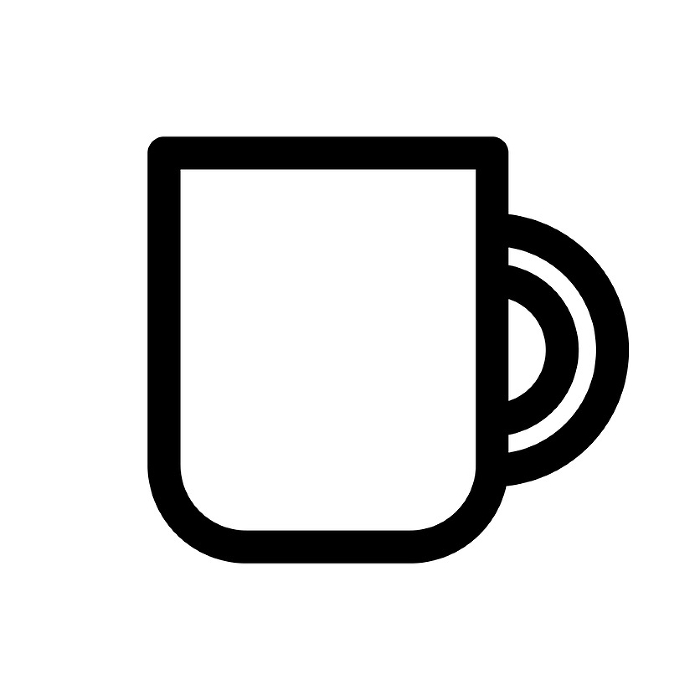 Line style icons representing drinks and mugs