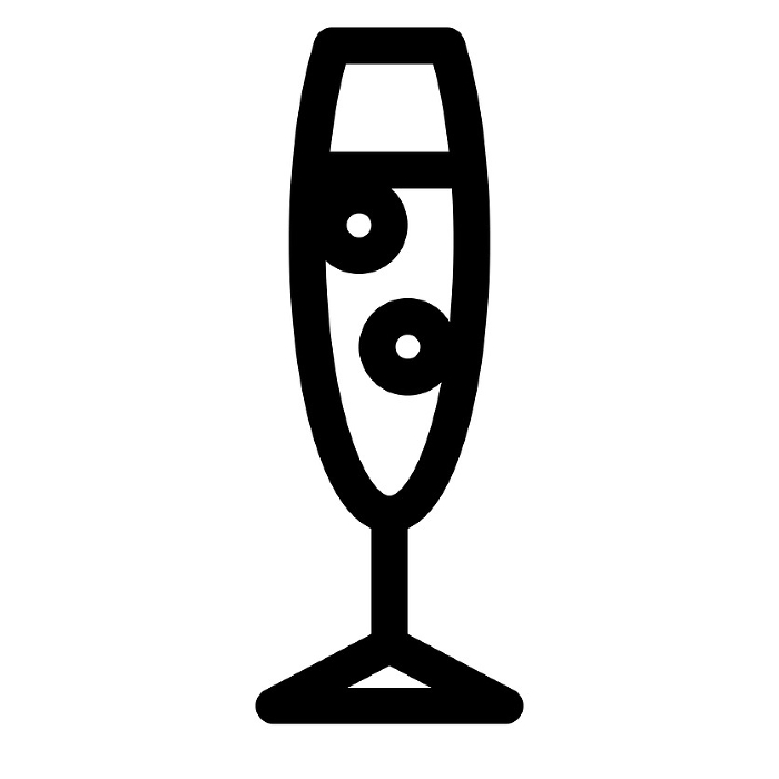 Line style icons representing drinks, champagne, liquor, alcohol, and glasses