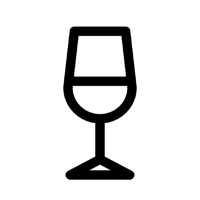 Line style icons representing drinks, wine, liquor, alcohol, and glasses