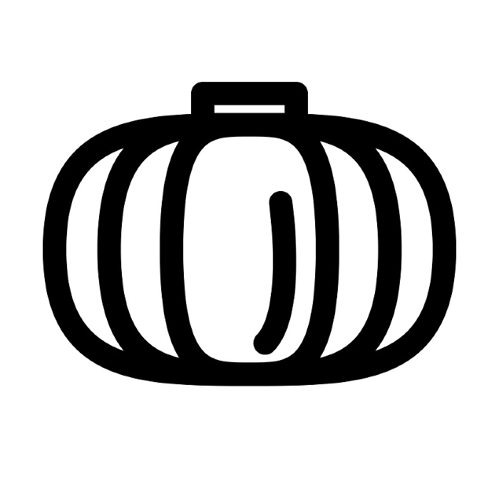 Vegetables, line style icons representing pumpkins