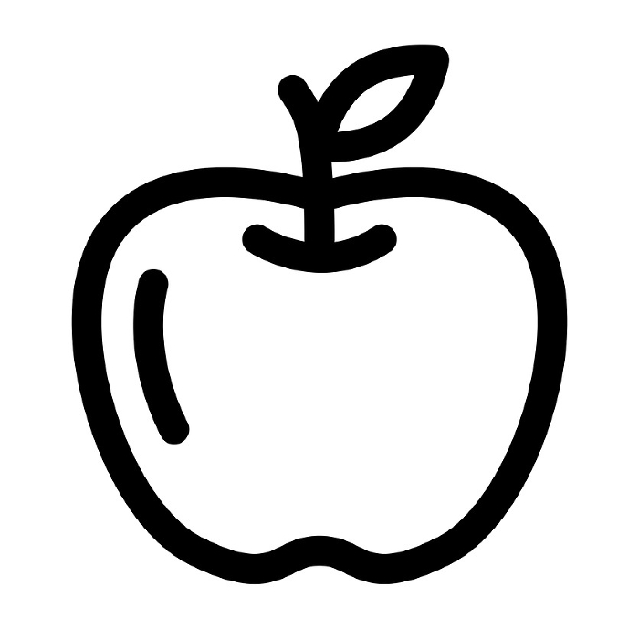 Line style icon representing fruit, apple
