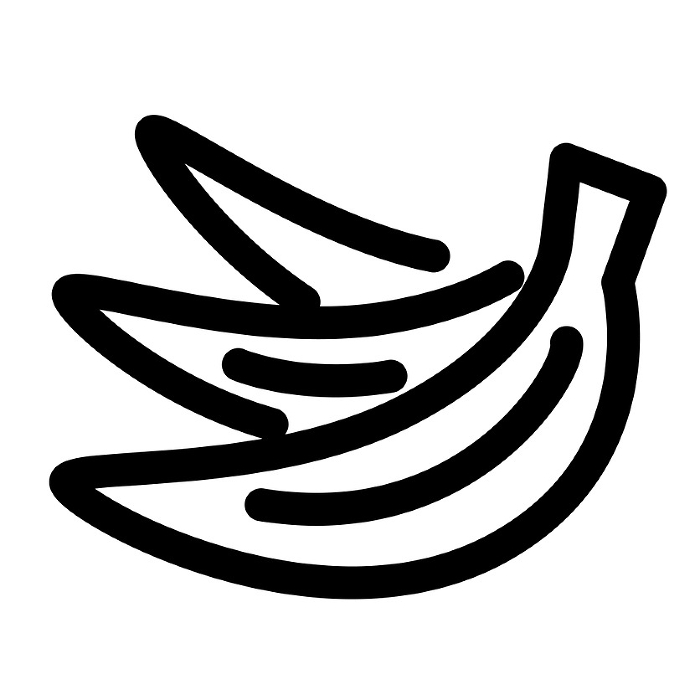 Line style icon representing fruit, banana