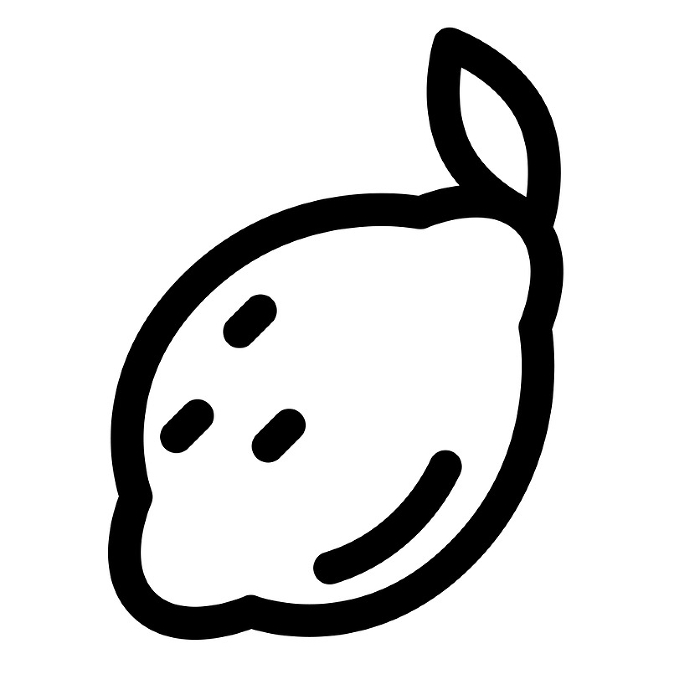 Line style icon representing fruit, lemon