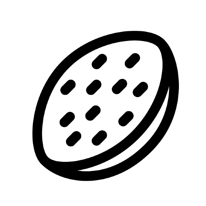 Line style icons representing bread and curry bread