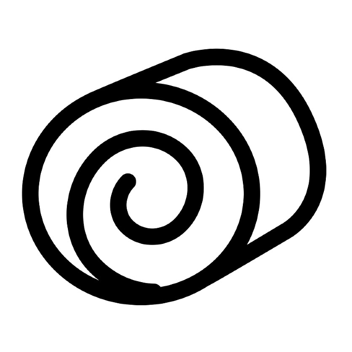 Line style icons representing sweets and rolls